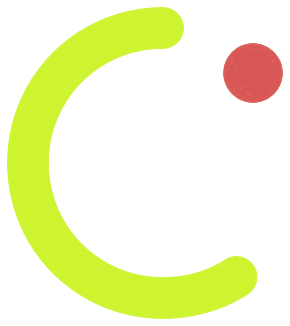 neon C with red dot
