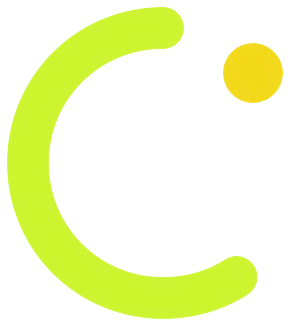neon C with yellow dot